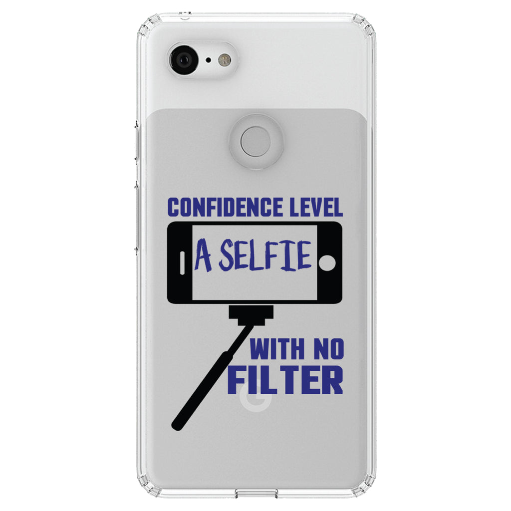 Confidence Level Selfie with No Filter Clear Shockproof iPhone Case, view 21