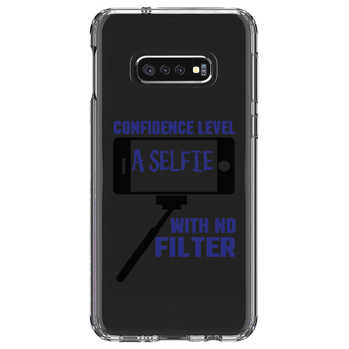 Confidence Level Selfie with No Filter Clear Shockproof iPhone Case, view 18