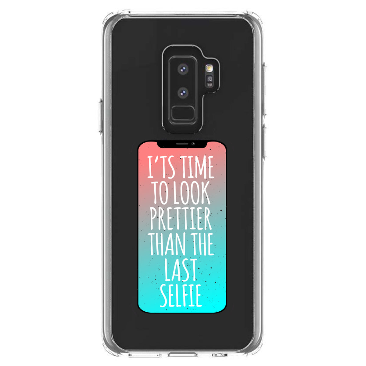 Time To Look Prettier Than the Last Selfie Clear Shockproof iPhone Case, view 20