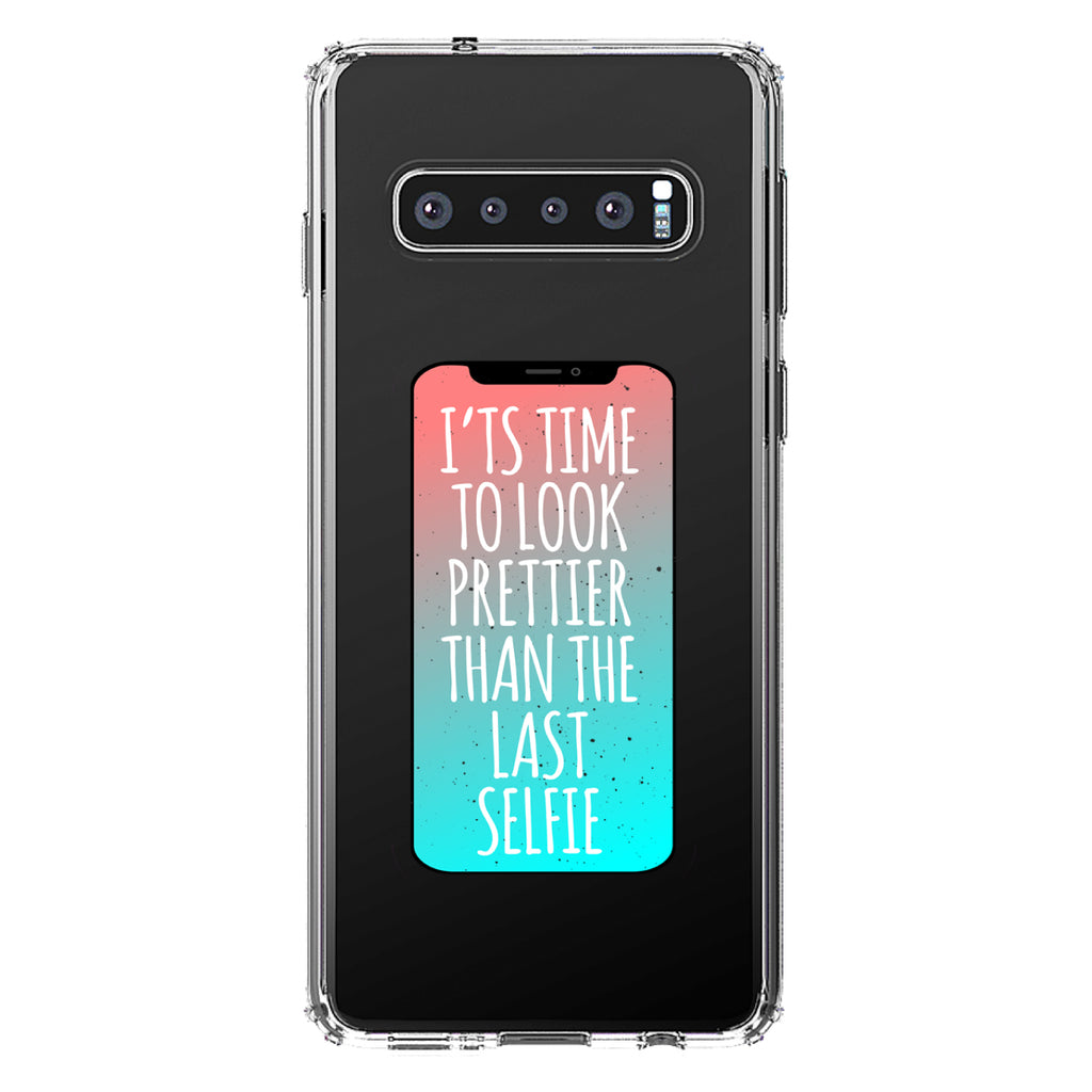 Time To Look Prettier Than the Last Selfie Clear Shockproof iPhone Case, view 16