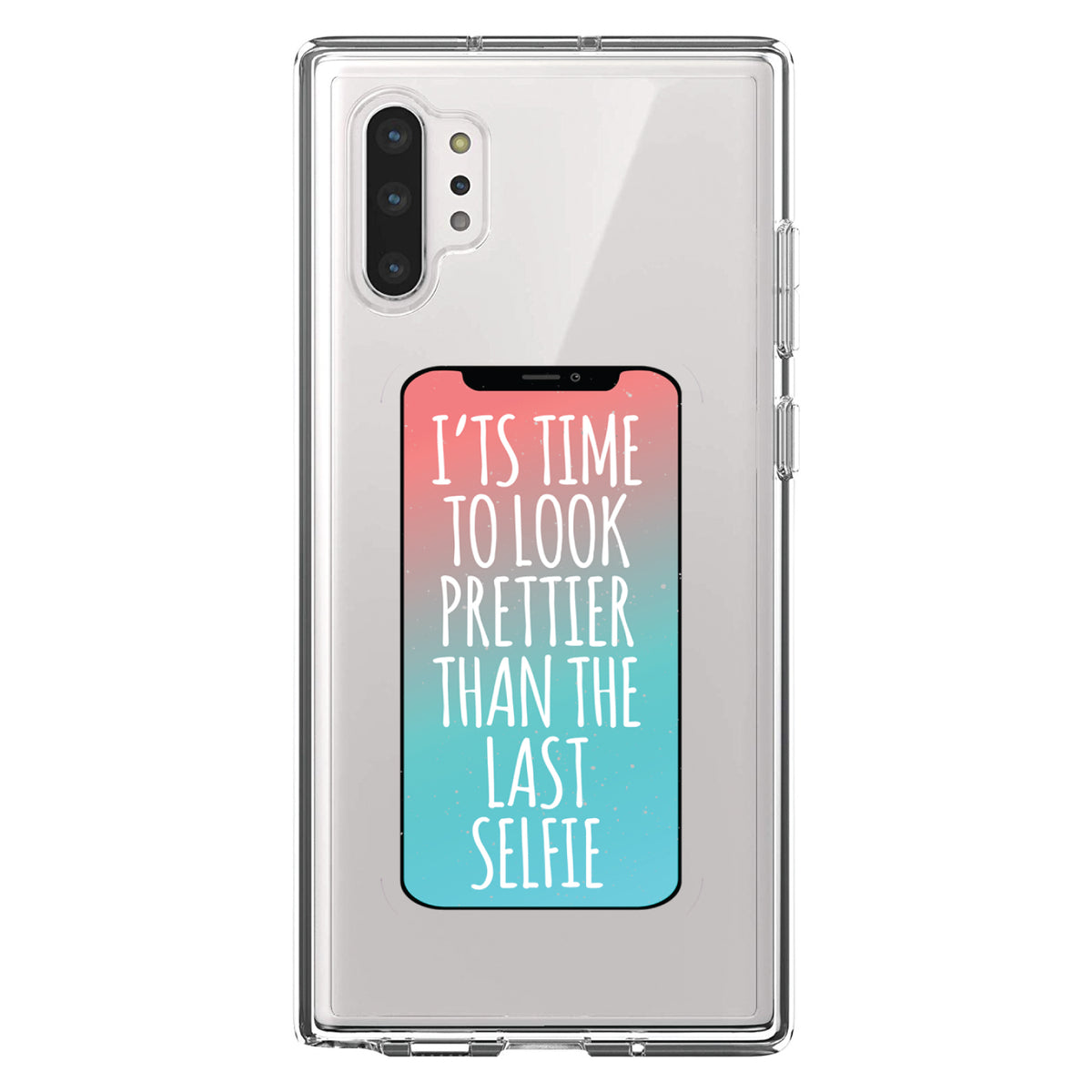 Time To Look Prettier Than the Last Selfie Clear Shockproof iPhone Case, view 10