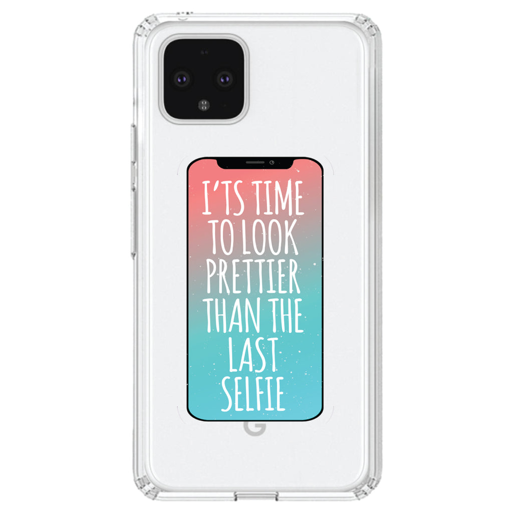 Time To Look Prettier Than the Last Selfie Clear Shockproof iPhone Case, view 23