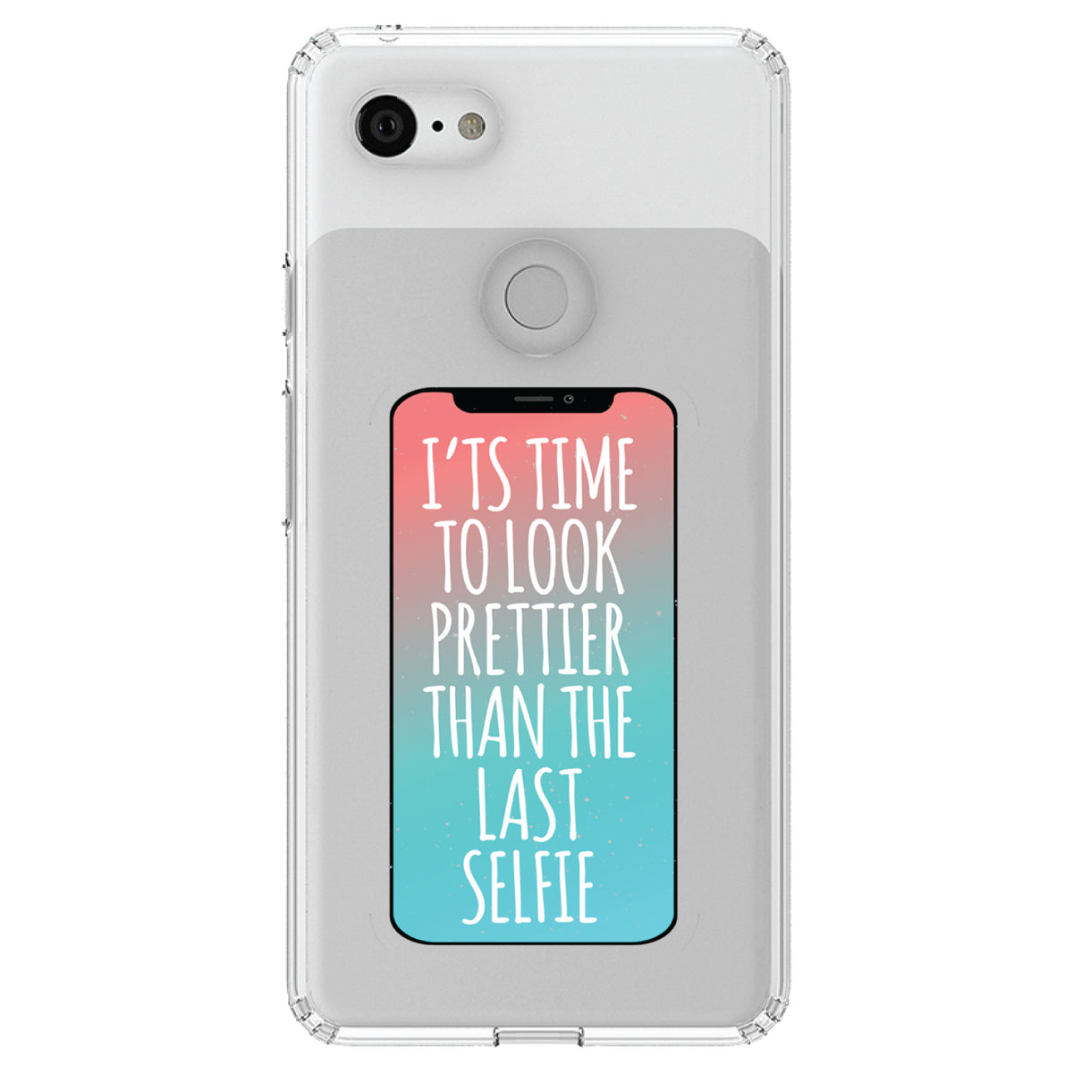Time To Look Prettier Than the Last Selfie Clear Shockproof iPhone Case, view 21