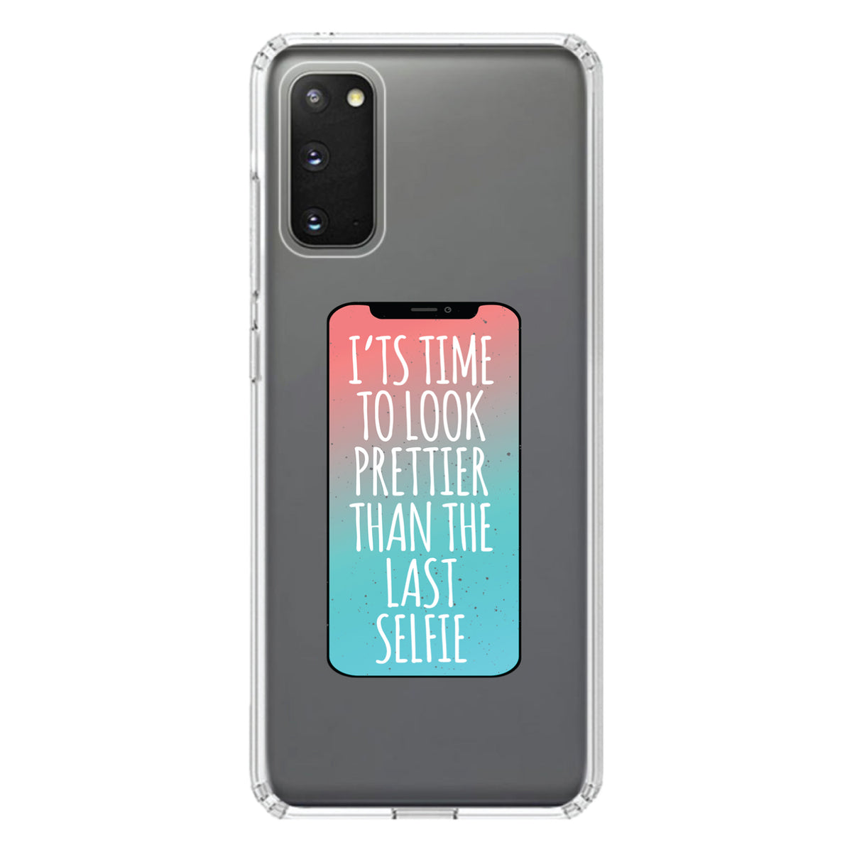 Time To Look Prettier Than the Last Selfie Clear Shockproof iPhone Case, view 14