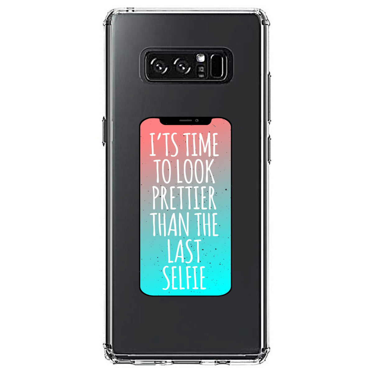 Time To Look Prettier Than the Last Selfie Clear Shockproof iPhone Case, view 12