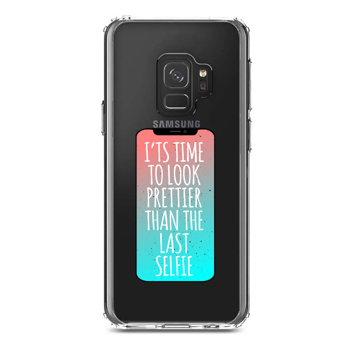 Time To Look Prettier Than the Last Selfie Clear Shockproof iPhone Case, view 19