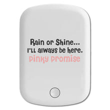 DistinctInk Magnetic Battery Pack, Wireless Portable Charger with USB-C Cable, Compatible with MagSafe iPhone 14 / 13 / 12 Series - Rain or Shine I'll Always Be Here.  Pinky Promise