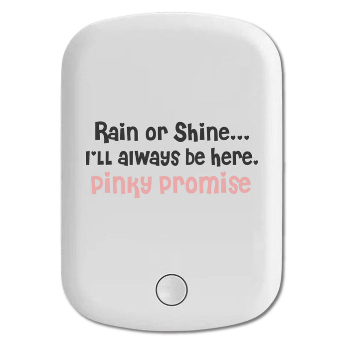 DistinctInk Magnetic Battery Pack, Wireless Portable Charger with USB-C Cable, Compatible with MagSafe iPhone 14 / 13 / 12 Series - Rain or Shine I'll Always Be Here.  Pinky Promise