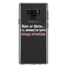 DistinctInk® Clear Shockproof Hybrid Case for Apple iPhone / Samsung Galaxy / Google Pixel - Rain or Shine I'll Always Be Here.  Pinky Promise