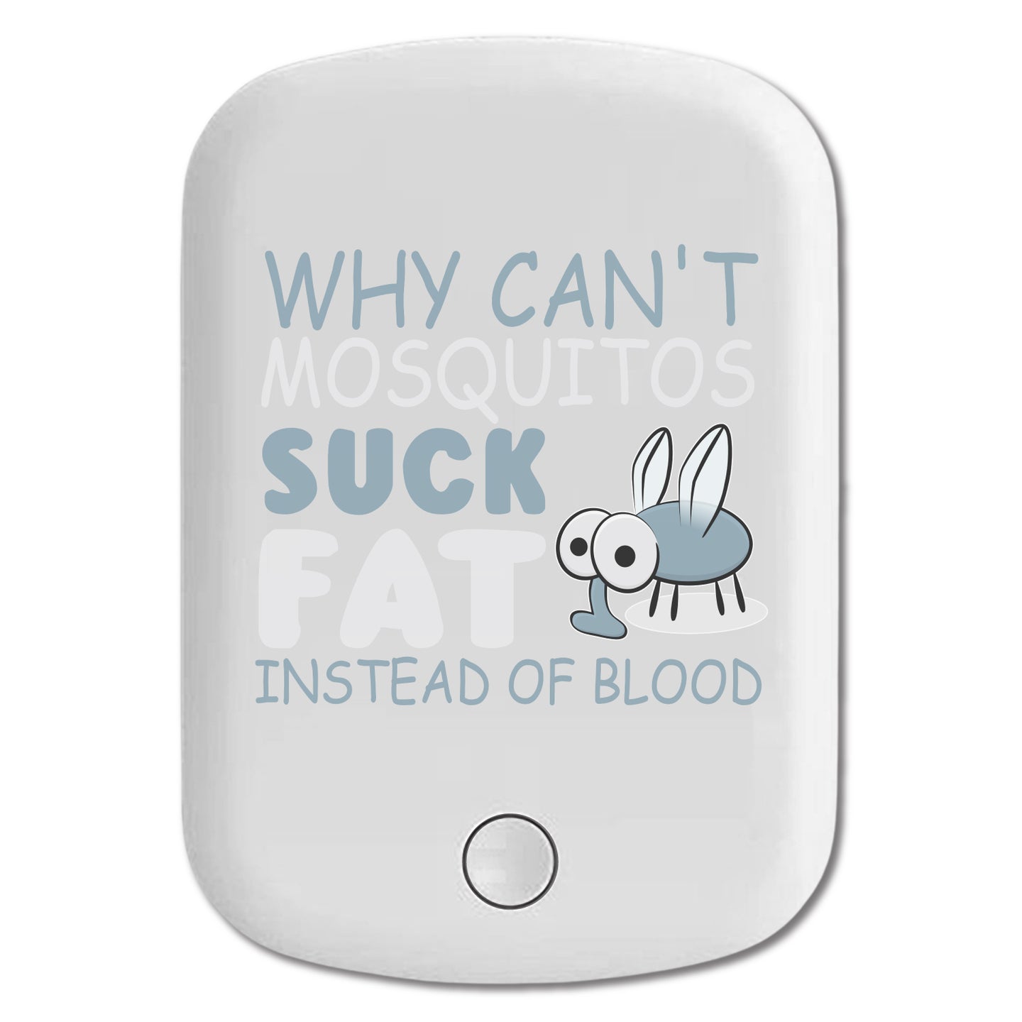 DistinctInk Magnetic Battery Pack, Wireless Portable Charger with USB-C Cable, Compatible with MagSafe iPhone 14 / 13 / 12 Series - Why Can't Mosquitos Suck Fat Instead of Blood