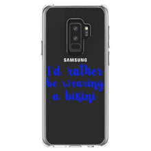 DistinctInk® Clear Shockproof Hybrid Case for Apple iPhone / Samsung Galaxy / Google Pixel - I'd Rather Be Wearing a Bikini