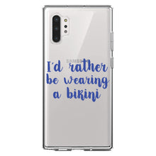 DistinctInk® Clear Shockproof Hybrid Case for Apple iPhone / Samsung Galaxy / Google Pixel - I'd Rather Be Wearing a Bikini