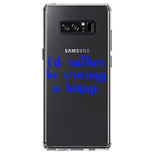 DistinctInk® Clear Shockproof Hybrid Case for Apple iPhone / Samsung Galaxy / Google Pixel - I'd Rather Be Wearing a Bikini