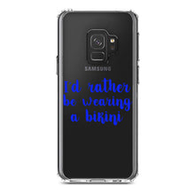 DistinctInk® Clear Shockproof Hybrid Case for Apple iPhone / Samsung Galaxy / Google Pixel - I'd Rather Be Wearing a Bikini