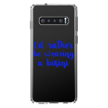 DistinctInk® Clear Shockproof Hybrid Case for Apple iPhone / Samsung Galaxy / Google Pixel - I'd Rather Be Wearing a Bikini