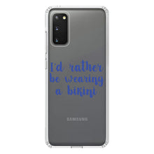 DistinctInk® Clear Shockproof Hybrid Case for Apple iPhone / Samsung Galaxy / Google Pixel - I'd Rather Be Wearing a Bikini