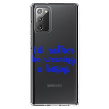 DistinctInk® Clear Shockproof Hybrid Case for Apple iPhone / Samsung Galaxy / Google Pixel - I'd Rather Be Wearing a Bikini
