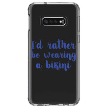 DistinctInk® Clear Shockproof Hybrid Case for Apple iPhone / Samsung Galaxy / Google Pixel - I'd Rather Be Wearing a Bikini