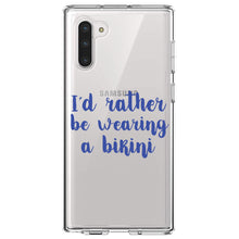 DistinctInk® Clear Shockproof Hybrid Case for Apple iPhone / Samsung Galaxy / Google Pixel - I'd Rather Be Wearing a Bikini