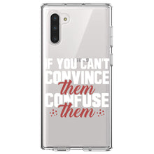 DistinctInk® Clear Shockproof Hybrid Case for Apple iPhone / Samsung Galaxy / Google Pixel - If You Can't Convince Them Confuse Them