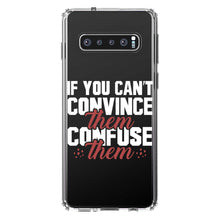 DistinctInk® Clear Shockproof Hybrid Case for Apple iPhone / Samsung Galaxy / Google Pixel - If You Can't Convince Them Confuse Them