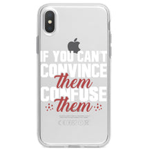 DistinctInk® Clear Shockproof Hybrid Case for Apple iPhone / Samsung Galaxy / Google Pixel - If You Can't Convince Them Confuse Them