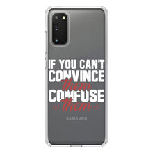 DistinctInk® Clear Shockproof Hybrid Case for Apple iPhone / Samsung Galaxy / Google Pixel - If You Can't Convince Them Confuse Them