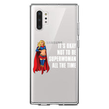 DistinctInk® Clear Shockproof Hybrid Case for Apple iPhone / Samsung Galaxy / Google Pixel - It's Ok Not To Be Superwoman All The Time