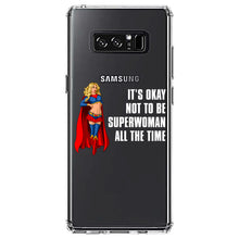 DistinctInk® Clear Shockproof Hybrid Case for Apple iPhone / Samsung Galaxy / Google Pixel - It's Ok Not To Be Superwoman All The Time