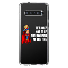 DistinctInk® Clear Shockproof Hybrid Case for Apple iPhone / Samsung Galaxy / Google Pixel - It's Ok Not To Be Superwoman All The Time