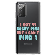 DistinctInk® Clear Shockproof Hybrid Case for Apple iPhone / Samsung Galaxy / Google Pixel - I Got 99 Bobby Pins But I Can't Find 1