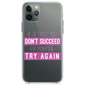 If At First You Don't Succeed Fix Ponytail Try Again Clear Shockproof iPhone Case