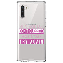 DistinctInk® Clear Shockproof Hybrid Case for Apple iPhone / Samsung Galaxy / Google Pixel - If At First You Don't Succeed Fix Ponytail Try Again