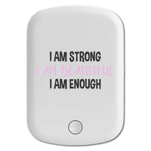 DistinctInk Magnetic Battery Pack, Wireless Portable Charger with USB-C Cable, Compatible with MagSafe iPhone 14 / 13 / 12 Series - I Am Strong I Am Beautiful I Am Enough