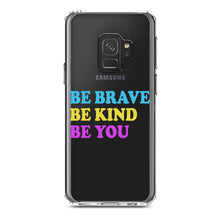 DistinctInk® Clear Shockproof Hybrid Case for Apple iPhone / Samsung Galaxy / Google Pixel - Be Brave Be Kind Be You