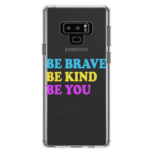 DistinctInk® Clear Shockproof Hybrid Case for Apple iPhone / Samsung Galaxy / Google Pixel - Be Brave Be Kind Be You