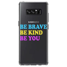 DistinctInk® Clear Shockproof Hybrid Case for Apple iPhone / Samsung Galaxy / Google Pixel - Be Brave Be Kind Be You