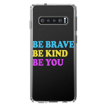 DistinctInk® Clear Shockproof Hybrid Case for Apple iPhone / Samsung Galaxy / Google Pixel - Be Brave Be Kind Be You