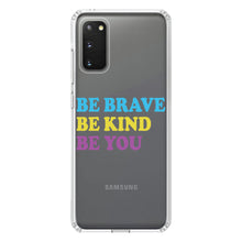 DistinctInk® Clear Shockproof Hybrid Case for Apple iPhone / Samsung Galaxy / Google Pixel - Be Brave Be Kind Be You