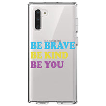 DistinctInk® Clear Shockproof Hybrid Case for Apple iPhone / Samsung Galaxy / Google Pixel - Be Brave Be Kind Be You