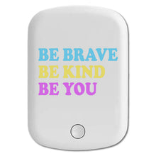 DistinctInk Magnetic Battery Pack, Wireless Portable Charger with USB-C Cable, Compatible with MagSafe iPhone 14 / 13 / 12 Series - Be Brave Be Kind Be You