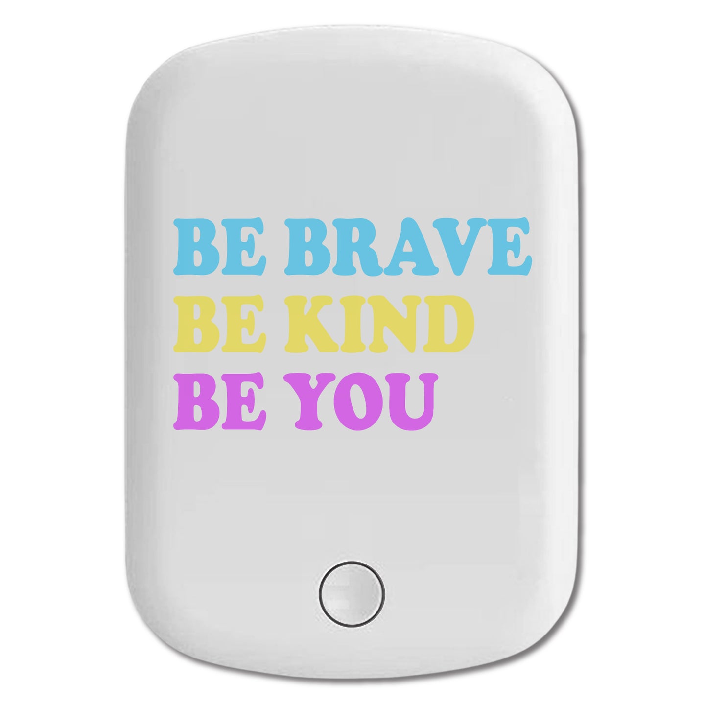 DistinctInk Magnetic Battery Pack, Wireless Portable Charger with USB-C Cable, Compatible with MagSafe iPhone 14 / 13 / 12 Series - Be Brave Be Kind Be You