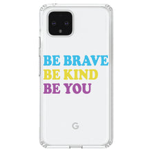 DistinctInk® Clear Shockproof Hybrid Case for Apple iPhone / Samsung Galaxy / Google Pixel - Be Brave Be Kind Be You