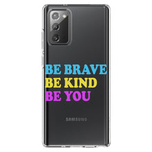 DistinctInk® Clear Shockproof Hybrid Case for Apple iPhone / Samsung Galaxy / Google Pixel - Be Brave Be Kind Be You