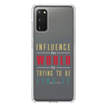 DistinctInk® Clear Shockproof Hybrid Case for Apple iPhone / Samsung Galaxy / Google Pixel - Never Influence The World Try to Be Like It