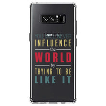 DistinctInk® Clear Shockproof Hybrid Case for Apple iPhone / Samsung Galaxy / Google Pixel - Never Influence The World Try to Be Like It