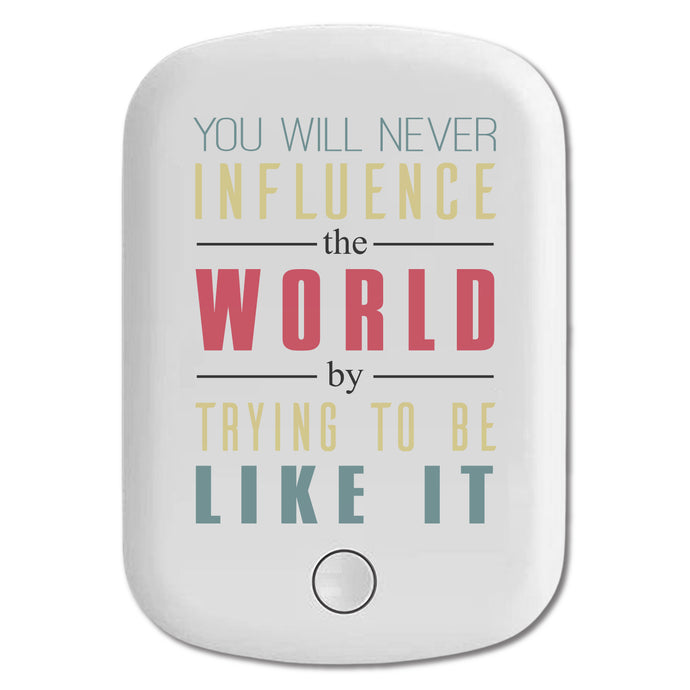 DistinctInk Magnetic Battery Pack, Wireless Portable Charger with USB-C Cable, Compatible with MagSafe iPhone 14 / 13 / 12 Series - Never Influence The World Try to Be Like It