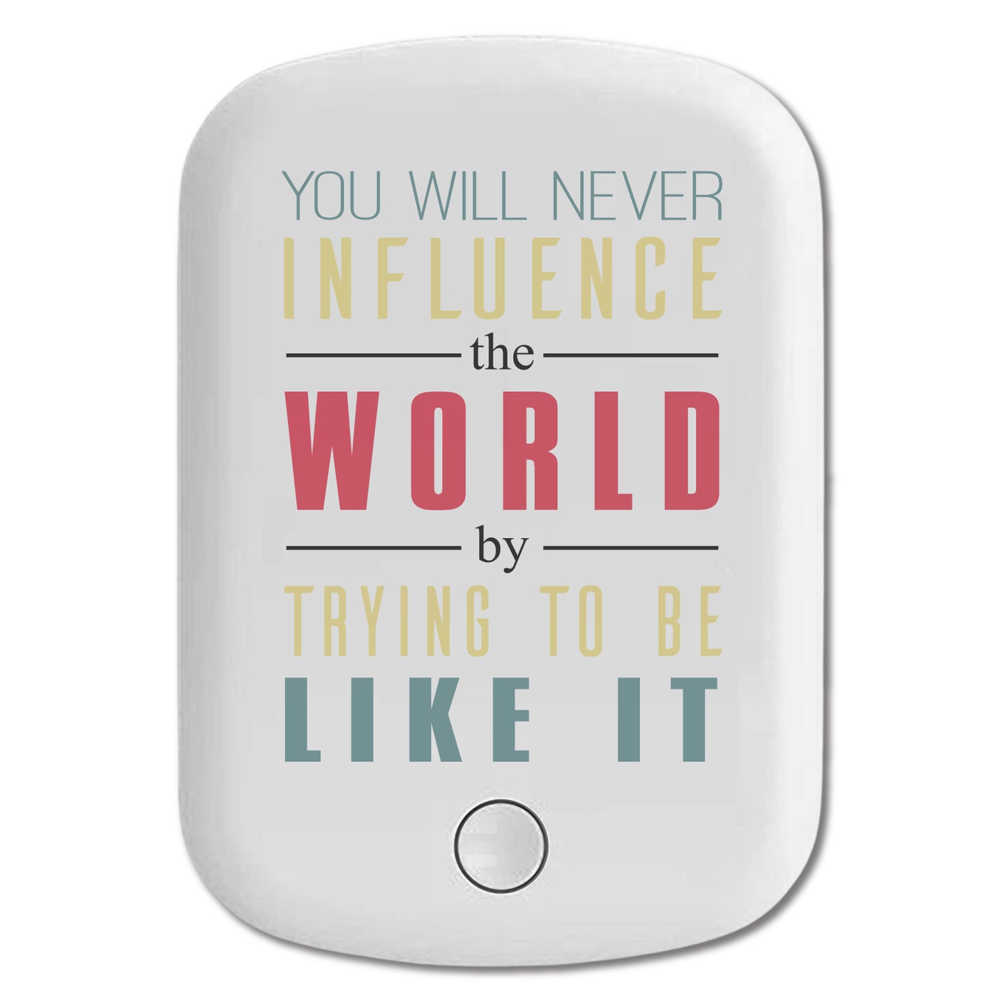 DistinctInk Magnetic Battery Pack, Wireless Portable Charger with USB-C Cable, Compatible with MagSafe iPhone 14 / 13 / 12 Series - Never Influence The World Try to Be Like It