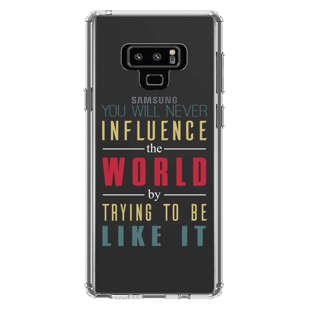Never Influence The World Try to Be Like It Clear Shockproof iPhone Case, view 11