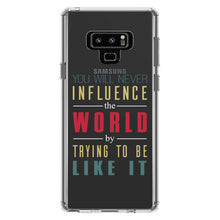 DistinctInk® Clear Shockproof Hybrid Case for Apple iPhone / Samsung Galaxy / Google Pixel - Never Influence The World Try to Be Like It